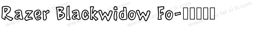 Razer Blackwidow Fo字体转换